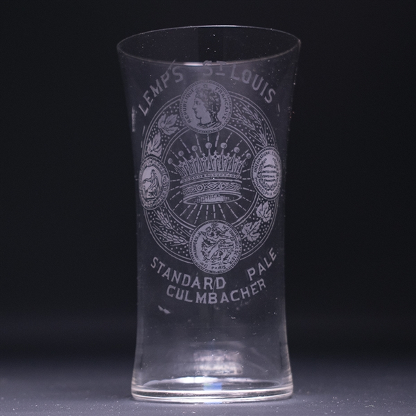 Lemp Pre-Prohibition Etched Drinking Glass 