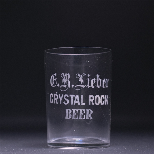 Lieber Crystal Rock Beer Pre-Prohibition Etched Glass 