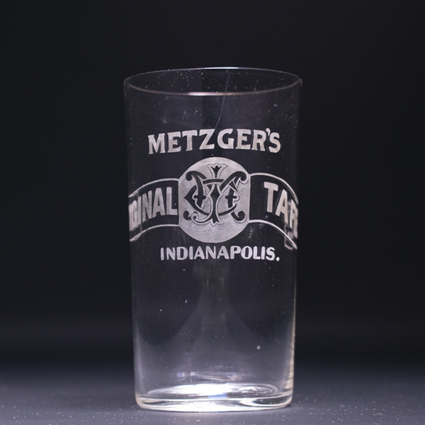 Metzgers Original Tafel Pre-Prohibition Etched Drinking Glass 