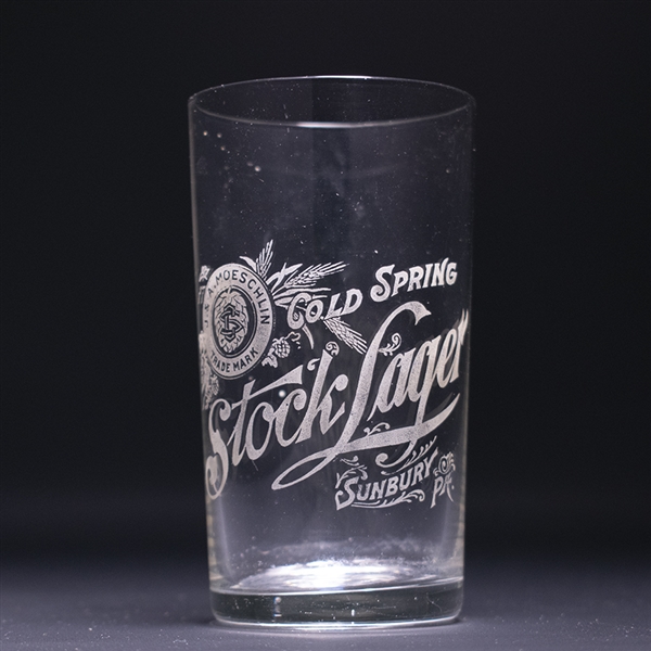 Cold Spring Lager Pre-Prohibition Etched Drinking Glass 