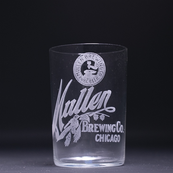 Mullen Brewing Pre-Prohibition Etched Drinking Glass 