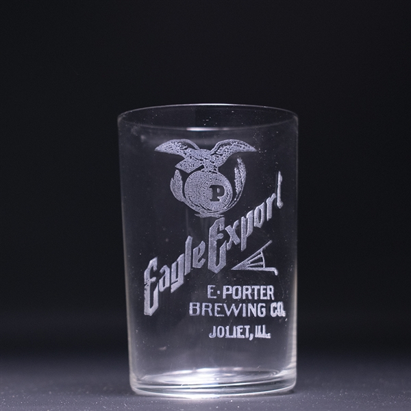 Eagle Export Beer Pre-Prohibition Etched Drinking Glass 