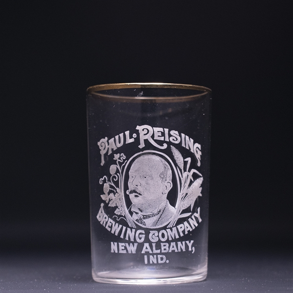 Paul Reising Brewing Co Pre-Prohibition Etched Glass 