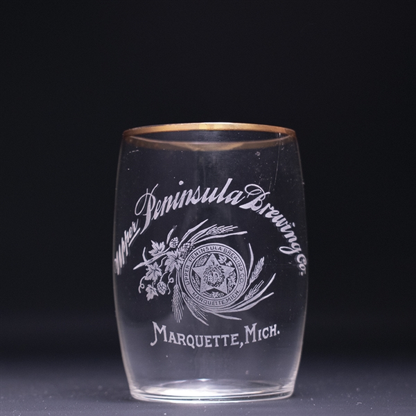Upper Peninsula Brewing Pre-Prohibition Etched Glass 