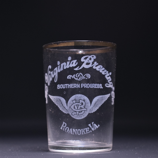 Virginia Brewing Co Pre-Prohibition Etched Drinking Glass 