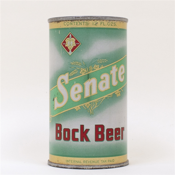 Senate Bock Beer Flat Top Can