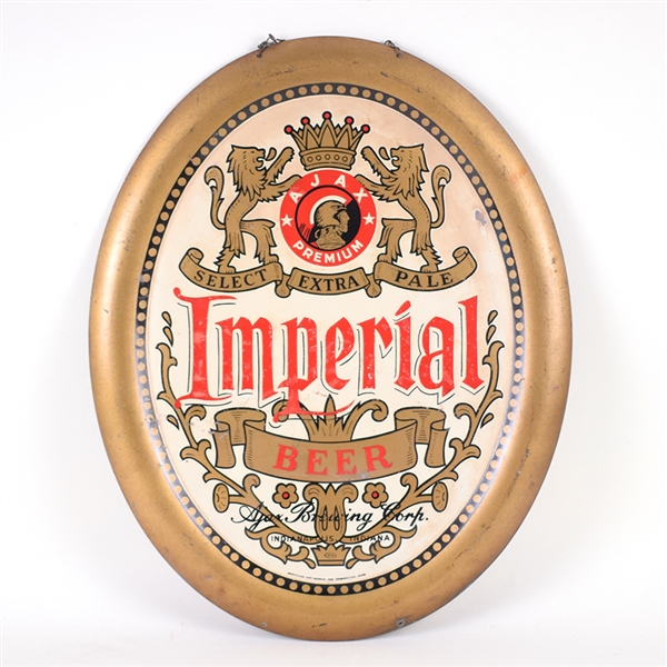 Ajax Brewing Imperial Beer Tin Sign