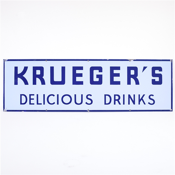 Krueger Delicious Drinks Porcelain Sign