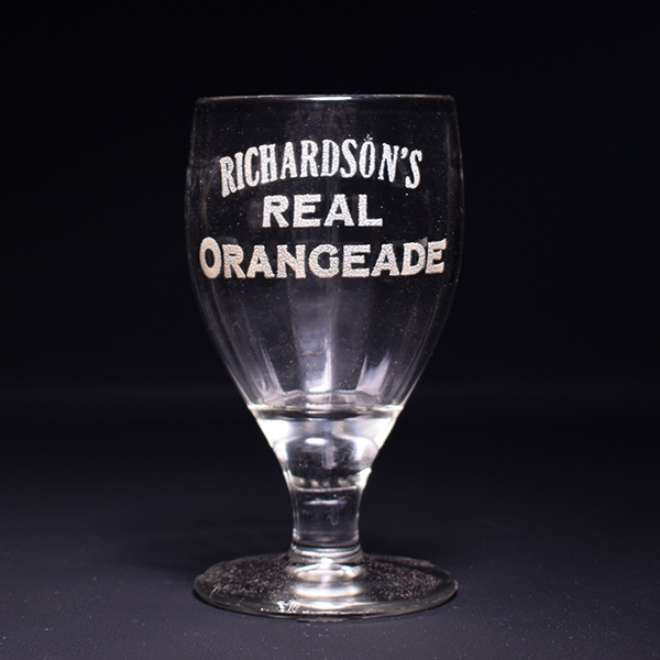 Richardsons Orangeade 5.25-inch Prohibition Era Etched Stem Glass