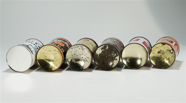 6 Cone Top Beer Cans One Lot
