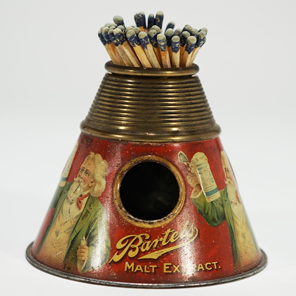 Bartels Beer Porter Tin Litho Cigar Holder Matchstrike 