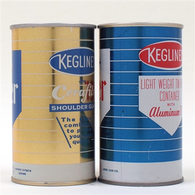 Keglined Salesman Sample Cans Lot of 2 Unlisted