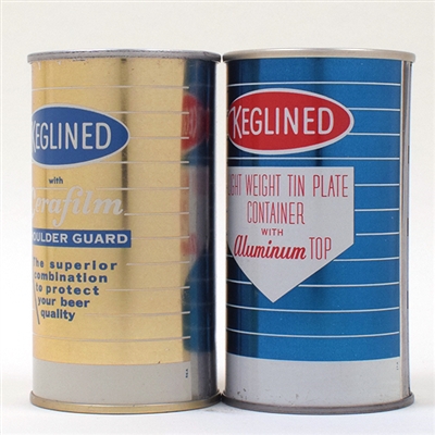 Keglined Salesman Sample Cans Lot of 2 Unlisted
