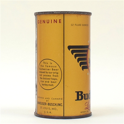 Budweiser Beer OI Flat Top Can 43-35