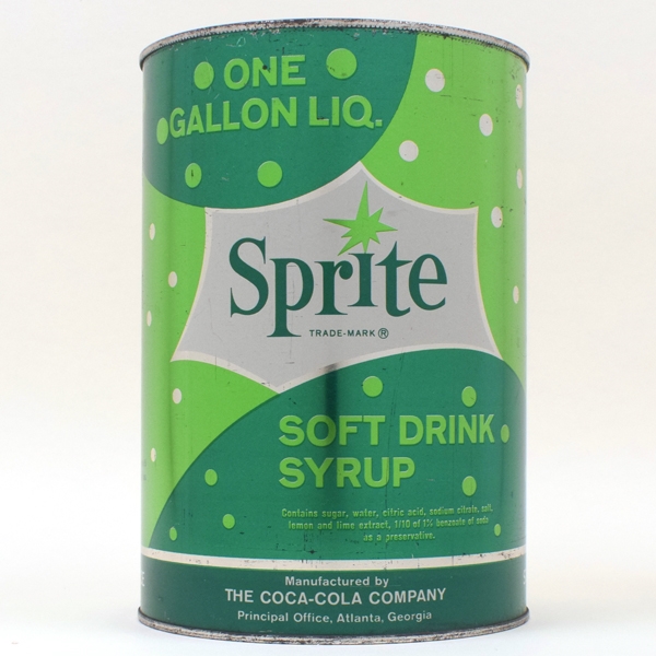 Sprite Soda Syrup Gallon Can