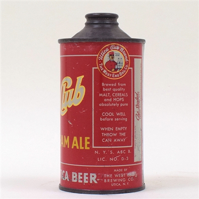 Utica Club Cream Ale NO TEXT Cone 188-2
