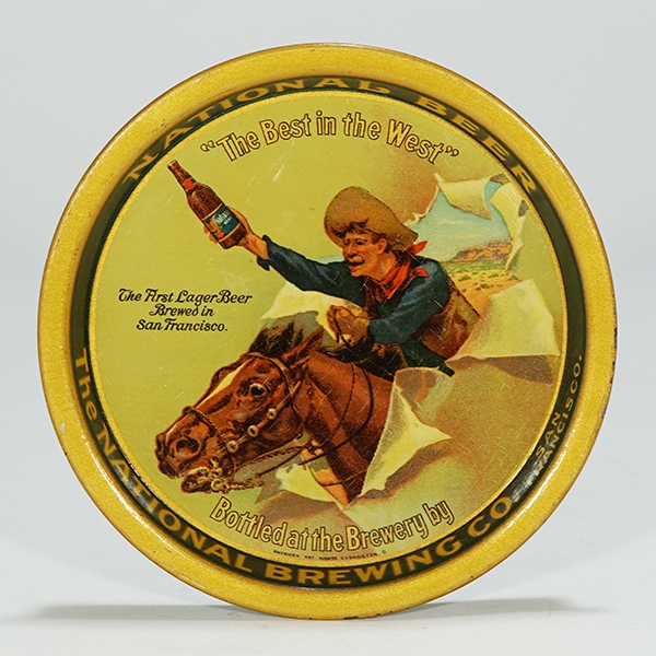 National Beer Cowboy on Horse Tip Tray