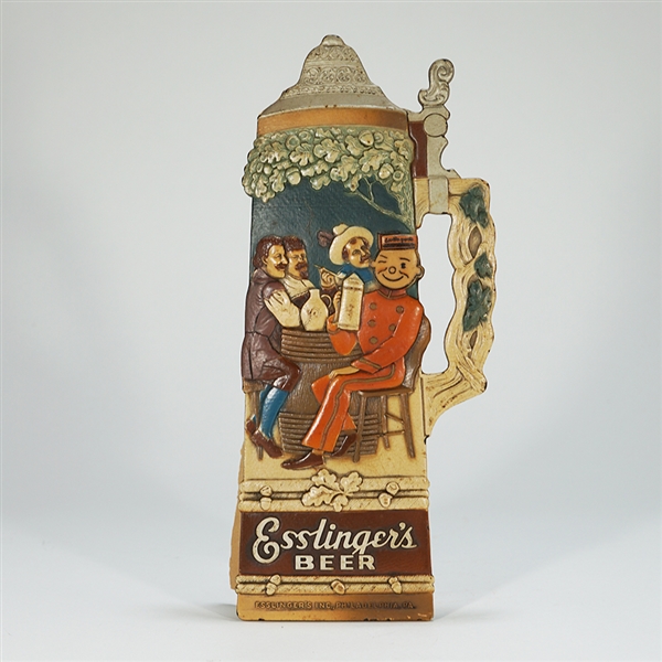 Esslingers Beer Diecut Steinie Composite Sign