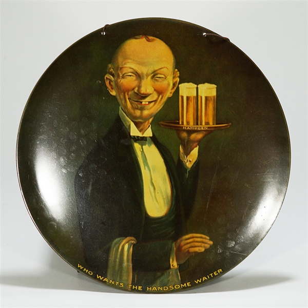 Hampden Handsome Waiter Convex Tin Sign