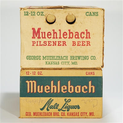 Muehlebach Pilsener and Malt Liquor Beer Can 12 pk Cartons