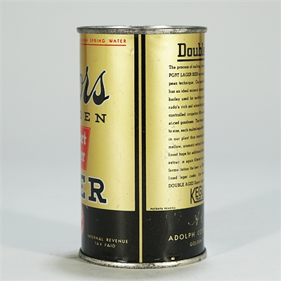 Coors Golden Export Lager Beer 51-16