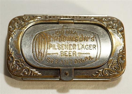 E. Robinsons Pilsener Lager Beer STAMP and Match Safe
