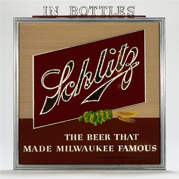 Schlitz In Bottles ROG PRICE BROS Sign