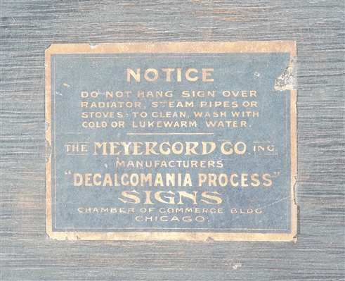 Stegmaier Factory Scene Meyercord Sign