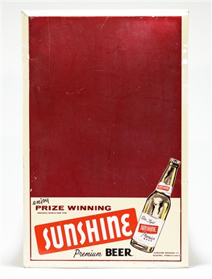 Sunshine PRIZE WINNING TOC Menu Sign