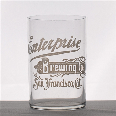 Enterprise Brewing San Francisco Etched Glass