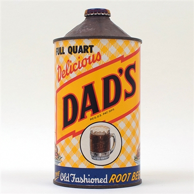 Dads Root Beer Quart Cone Top