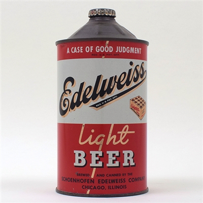 Edelweiss Light Beer Quart Cone Top 207-13