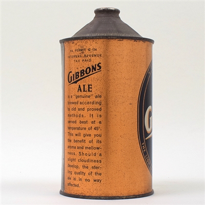 Gibbons Ale Quart Cone Top 210-2