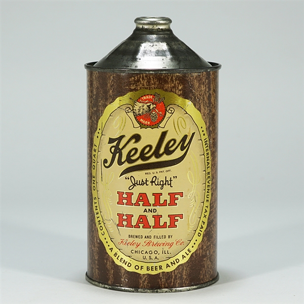 Keeley Half and Half Quart Cone Top Can 212-18