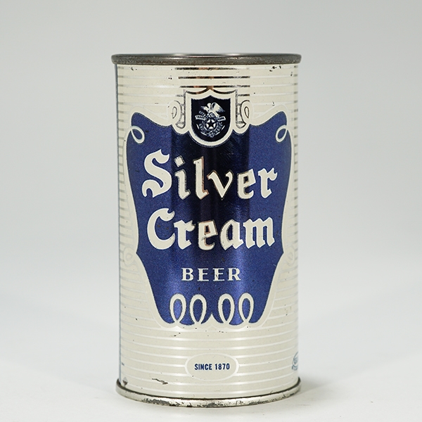 Silver Cream Flat Top Beer Can 134-13
