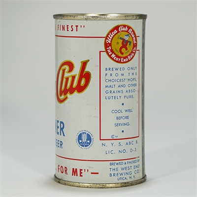 Utica Club Pilsener Lager Beer Can 142-22
