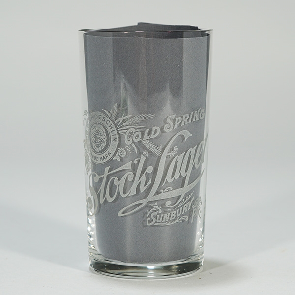 Moeschlin Cold Spring Stock Lager Etched Glass 