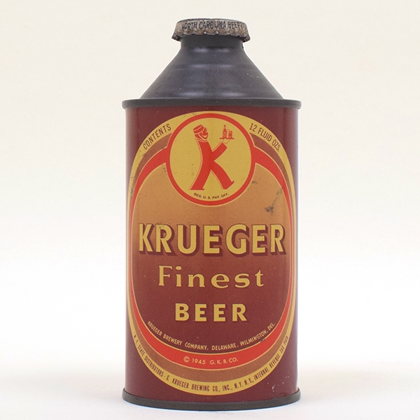 Krueger Finest Beer Wilmington Cone Top 172-7