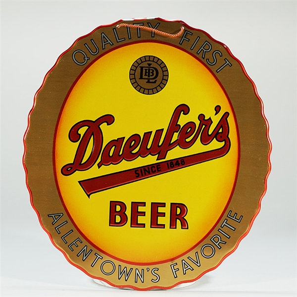 Daeufers Beer Aluminum Diecut Embossed Leyse LEE-SEE Sign
