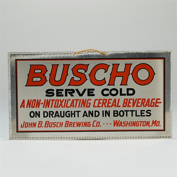 Buscho John B. Busch Brewing Prohibition Leyse Sign