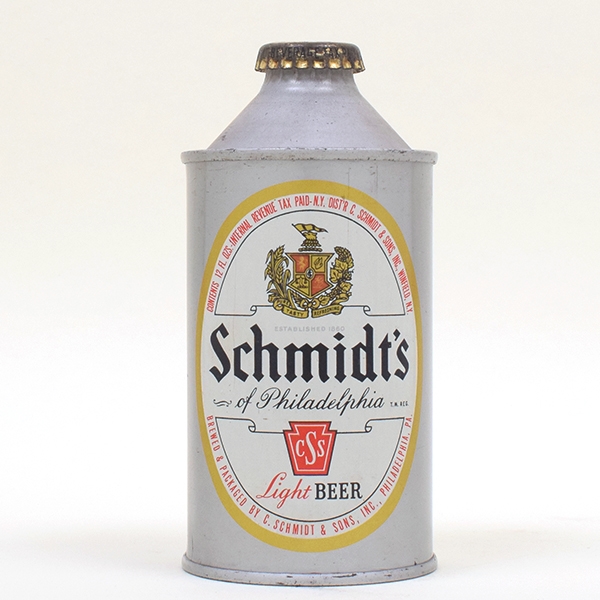 Schmidts Beer Cone Top ENAMEL GOLD UNLISTED