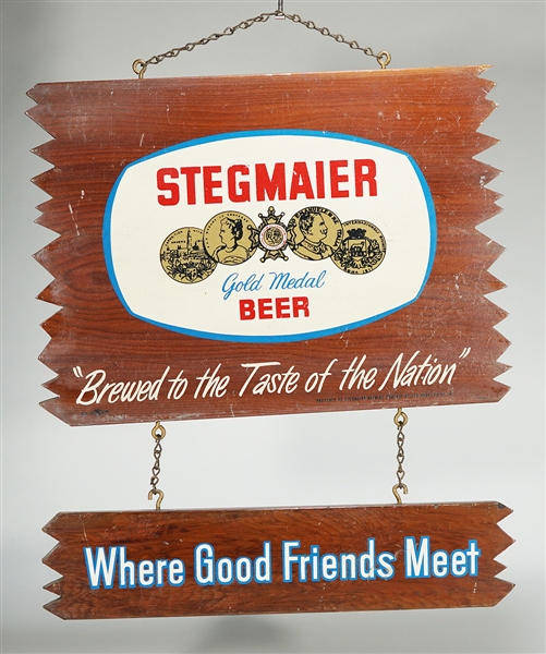 Stegmaier WHERE GOOD FRIENDS MEET Wooden Sign