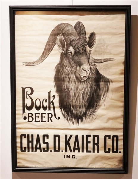 Chas. D. Kaier Bock Beer Goat Lithograph