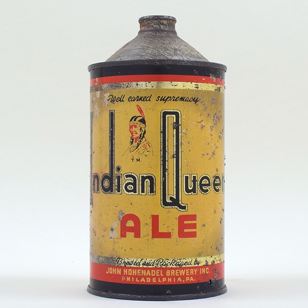 Indian Queen Hohenadel Ale Quart RARE 212-2