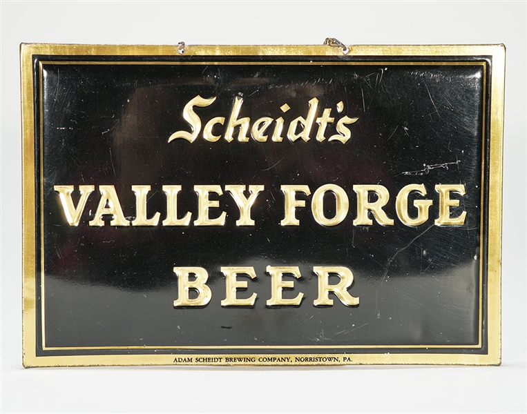 Scheidts Valley Forge Beer TOC Sign