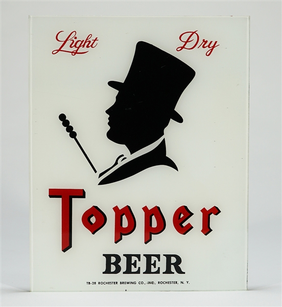 Topper Beer Tophat Sillhouette ROG Sign