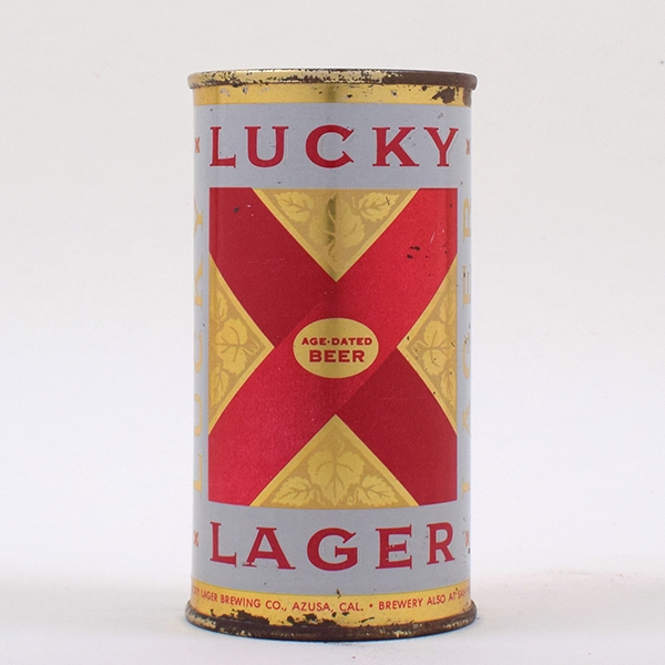 Lucky Lager Beer 11oz Flat AZUSA 92-29