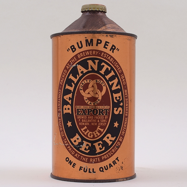Ballantines Beer 1840-1940 Quart Cone 202-14