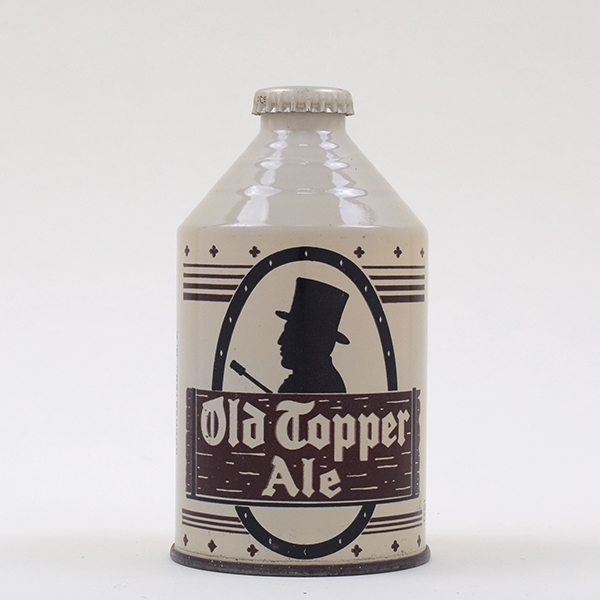 Old Topper Ale Crowntainer WHITE CAN UNLISTED