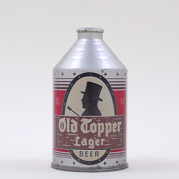 Old Topper Lager Crowntainer BROWN TEXT 198-2